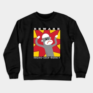 Raging Sock Monkey Solid Crewneck Sweatshirt